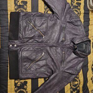 Gucci mens leather bomber